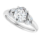 Sideway Picture for Vintage Style Oval & Marquise Diamond engagement Ring set in white gold or platinum 