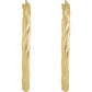  30 mm Twisted Tube Hoop Earrings 