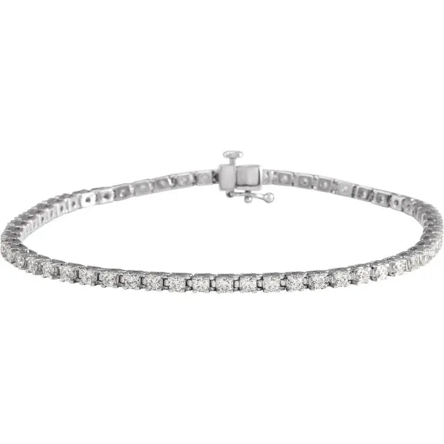 3CTW Diamond Tennis Bracelet Set in white gold 