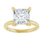 3 CT Princess-cut diamond solitaire engagement ring with claw prongs 