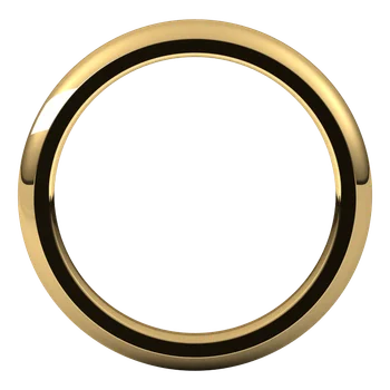 Full zoom for 3MM Comfort Fit Domed Band in Yellow Gold