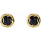 Yellow Gold Classic Rose-Cut Black Diamond Stud Earrings
