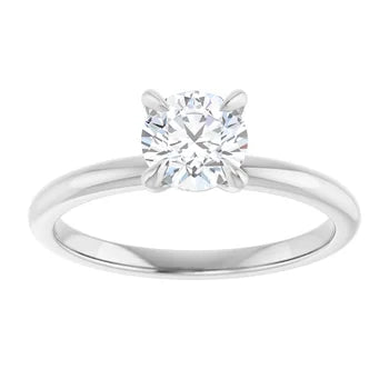 3/4 CTW Round diamond engagement ring Platinum