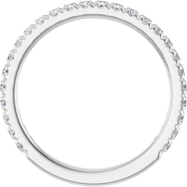 Full Picture for 3/8 CTW Diamond French-Set Anniversary Set in white gold or platinum 