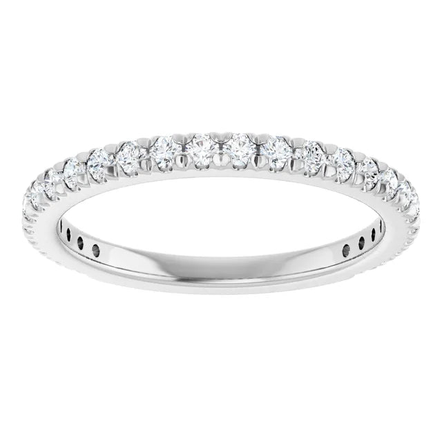 3/8 CTW Diamond French-Set Anniversary Wedding band 