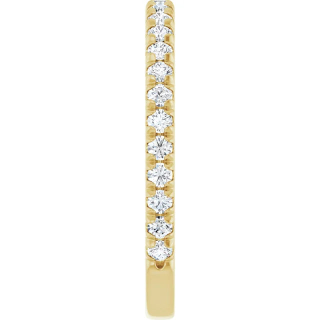 Picture for the shank for 3/8 CTW Diamond French-Set Anniversary Wedding band Set in Yellow Gold 