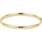 14K Yellow Gold 4.7 mm Hinged Bangle 7" Bracelet 