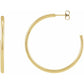 14K Yellow Gold 45 MM Tube hoop earrings 