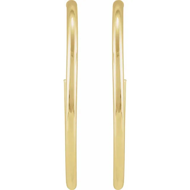 45 MM Tube hoop earrings 