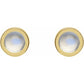 4 MM Moonstone Bezel-Set Solitaire Earrings 