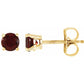 14K Yellow Gold 4 mm Natural Mozambique Garnet Stud Earrings