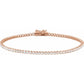 14 K Rose Gold 14 K Gold 1 5/8 CTW Natural Diamond Tennis Bracelet