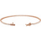 14 K Rose Gold 1 5/8 CTW Natural Diamond Tennis Bracelet Clasp