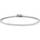 14 K White Gold 14 K Gold 1 5/8 CTW Natural Diamond Tennis Bracelet 