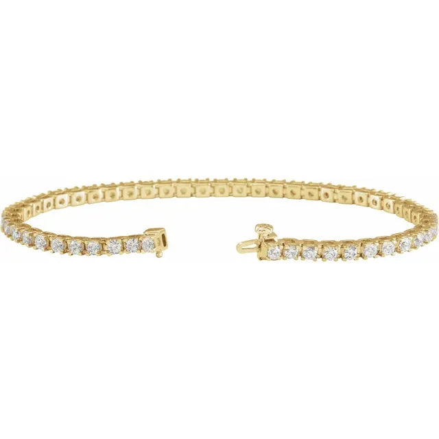 5 CTW Diamond Tennis Bracelet in yellow gold 