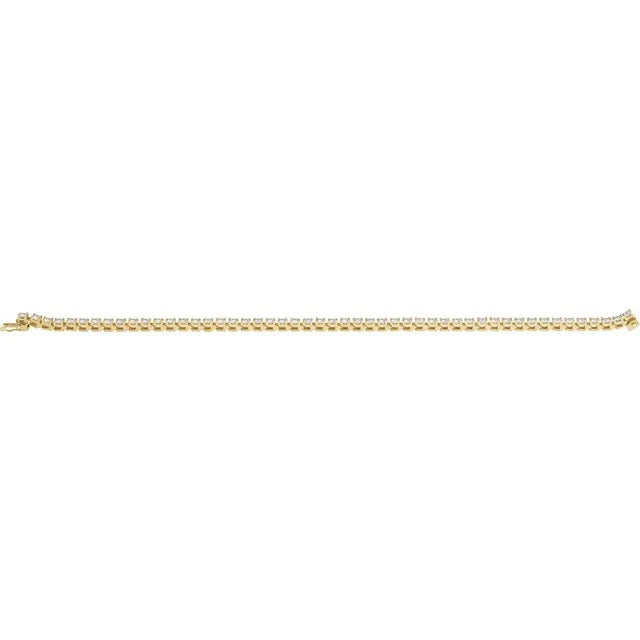 5 CTW Diamond Tennis Bracelet in yellow gold show full length 