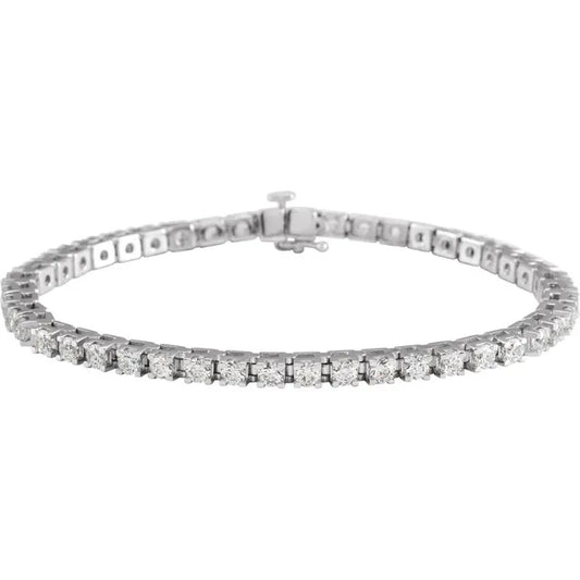 5 CTW Diamond Tennis Bracelet made in white gold 