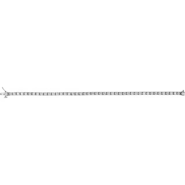 5 CTW Diamond Tennis Bracelet in white gold show full length 
