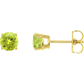 5 MM Natural Peridot stud earrings 
