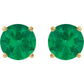 5 mm Lab-Grown Emerald Stud Earrings