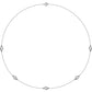 7-Stone Diamond Station Necklace in white gold 
