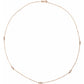 7-Stone Diamond Station Necklace in Rose Gold