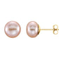 7 MM Pink Cultured Peal earrings 
