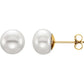 7 MM white Cultured Peal earrings 