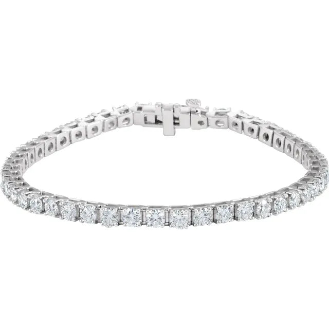 18K Gold 7 CTW Natural Diamond Tennis Bracelet