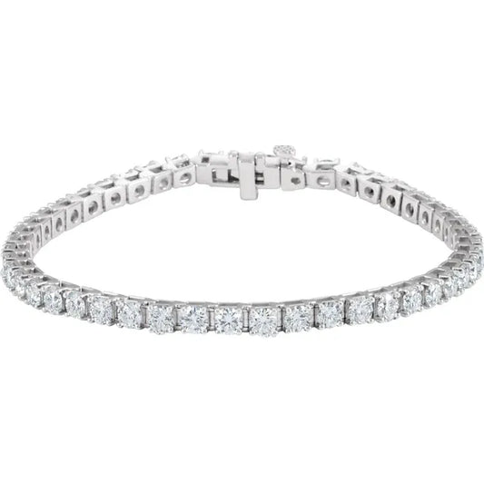 18K Gold 7 CTW Natural Diamond Tennis Bracelet