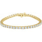 18K Yellow Gold 7 CTW Natural Diamond Tennis Bracelet