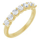 7 Stones Natural Diamond Anniversary Band Yellow Gold