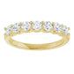 7 Stones Natural Diamond Anniversary Band 14K Yellow Gold