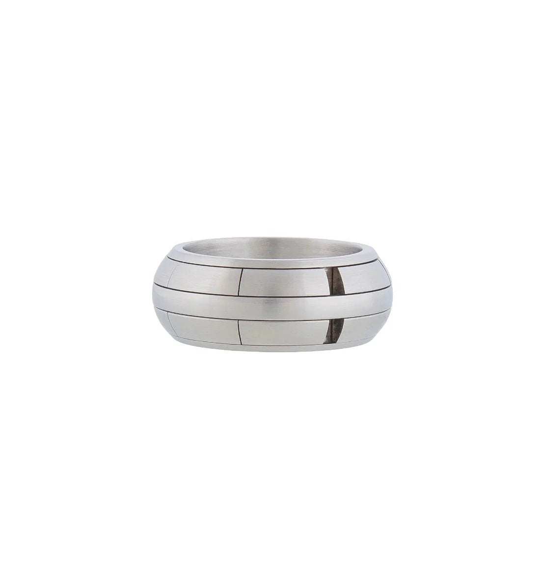 The High Roller™ Men ring (9.9mm Narrow Stainless Steel) laid down picture