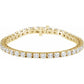 Handmade 14K Yellow Gold 9 1/6 CTW Natural Diamond Tennis Bracelet