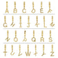 14K Gold Initial Hinged Huggie Hoop Earring