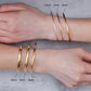Classic Hinged Gold Bangle Bracelet