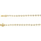 open Bezel set Diamond Tennis Necklace in yellow gold