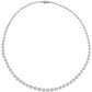 Bezel set Diamond Tennis Necklace  in white gold 
