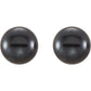 Black Freshwater Button Pearl Earrings