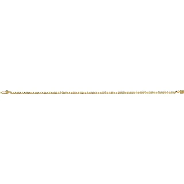 Blue Sapphire & Natural Diamond Tennis Bracelet in yellow gold show full length 