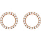 14K Rose Gold 1/5 CTW Natural Diamond Earrings