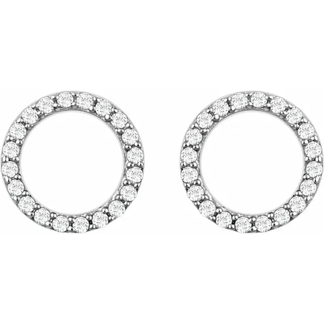 14K White 1/5 CTW Natural Diamond Earrings