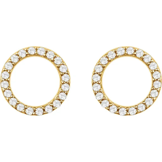 14K Yellow 1/5 CTW Natural Diamond Earrings