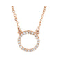 14K Rose Gold .08 CTW Natural Diamond Necklace