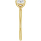 1 CT Princess Cut (Square Diamond) Solitaire Engagement Ring for women Set in yellow gold showing shank from the side 