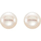 Cultured White Freshwater Button Pearl Earrings