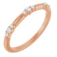 Sideway Picture for rose gold Diamond Stackable Ring 1/8 CTW 