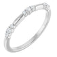 Sideway Picture for white gold or platinum Diamond Stackable Ring 1/8 CTW 