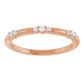 Rose Gold Diamond Stackable Ring 1/8 CTW 